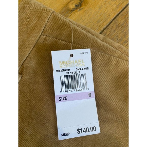 MICHAEL Michael Kors Corduroy Flares Pant Camel 6 - Picture 12 of 12